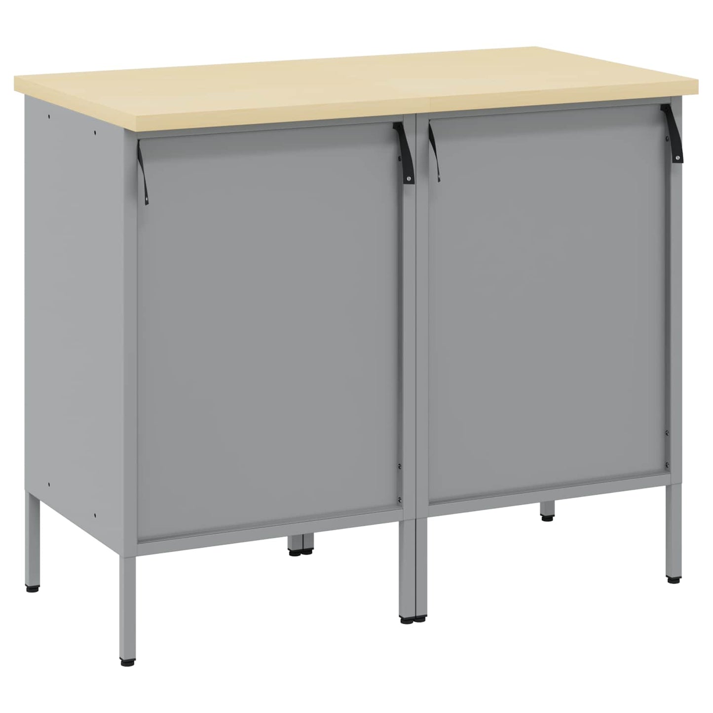 vidaXL Ντουλάπα Εργασίας 2 τμχ. Μαύρο και Γκρι 100 x 55 x 85 εκ.