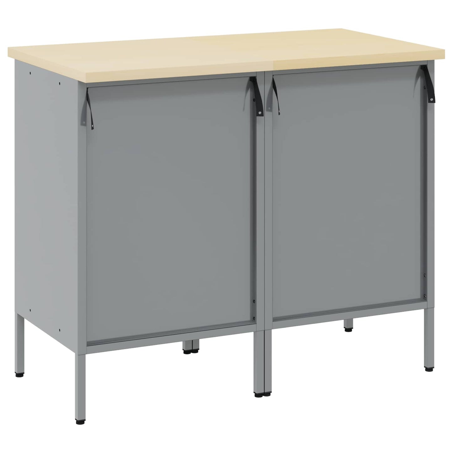 vidaXL Ντουλάπα Εργασίας 2 τμχ. Μαύρο και Γκρι 100 x 55 x 85 εκ.