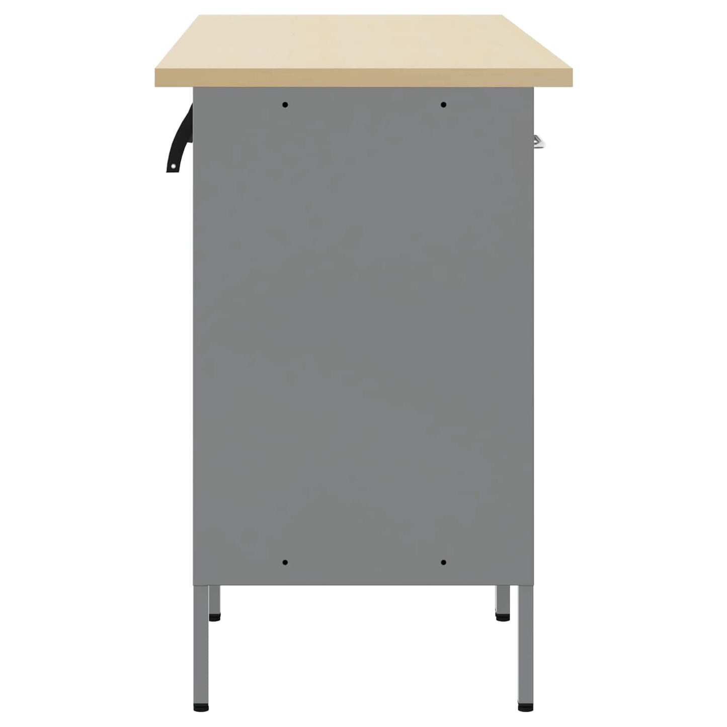 vidaXL Ντουλάπα Εργασίας 3 pcs Μαύρο και Γκρι 150 x 55 x 85 εκ