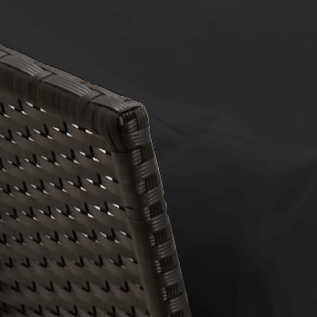 vidaXL Καναπές Κήπου Μαύρος από Συνθετικό Ρατάν με Μαξιλάρια