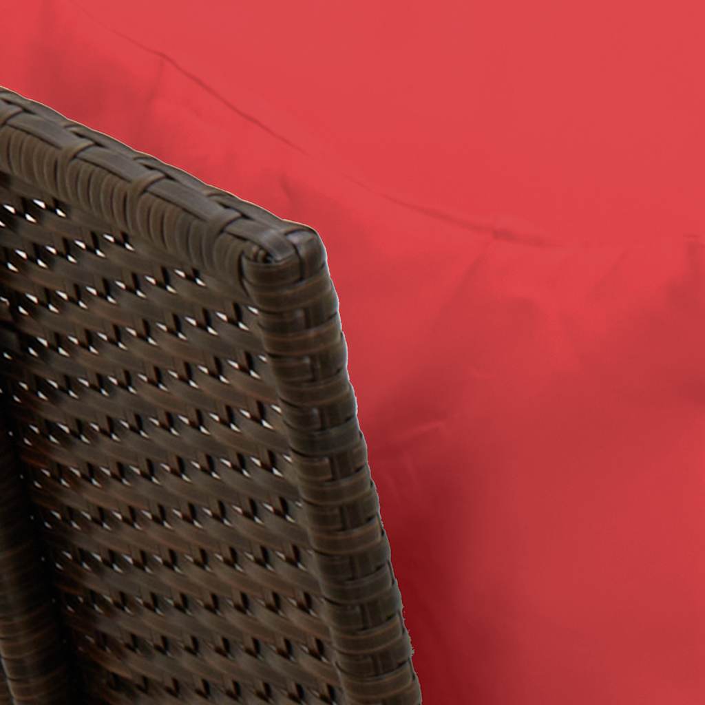 vidaXL Καναπές κήπου με Μαξιλάρια Καφέ από Συνθετικό Ρατάν