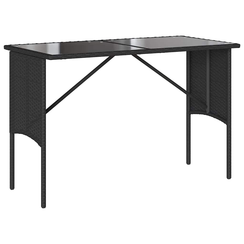 vidaXL Σετ Τραπεζαρίας Κήπου 3 τεμ. Μαύρο Συνθετικό Ρατάν με Μαξιλάρια