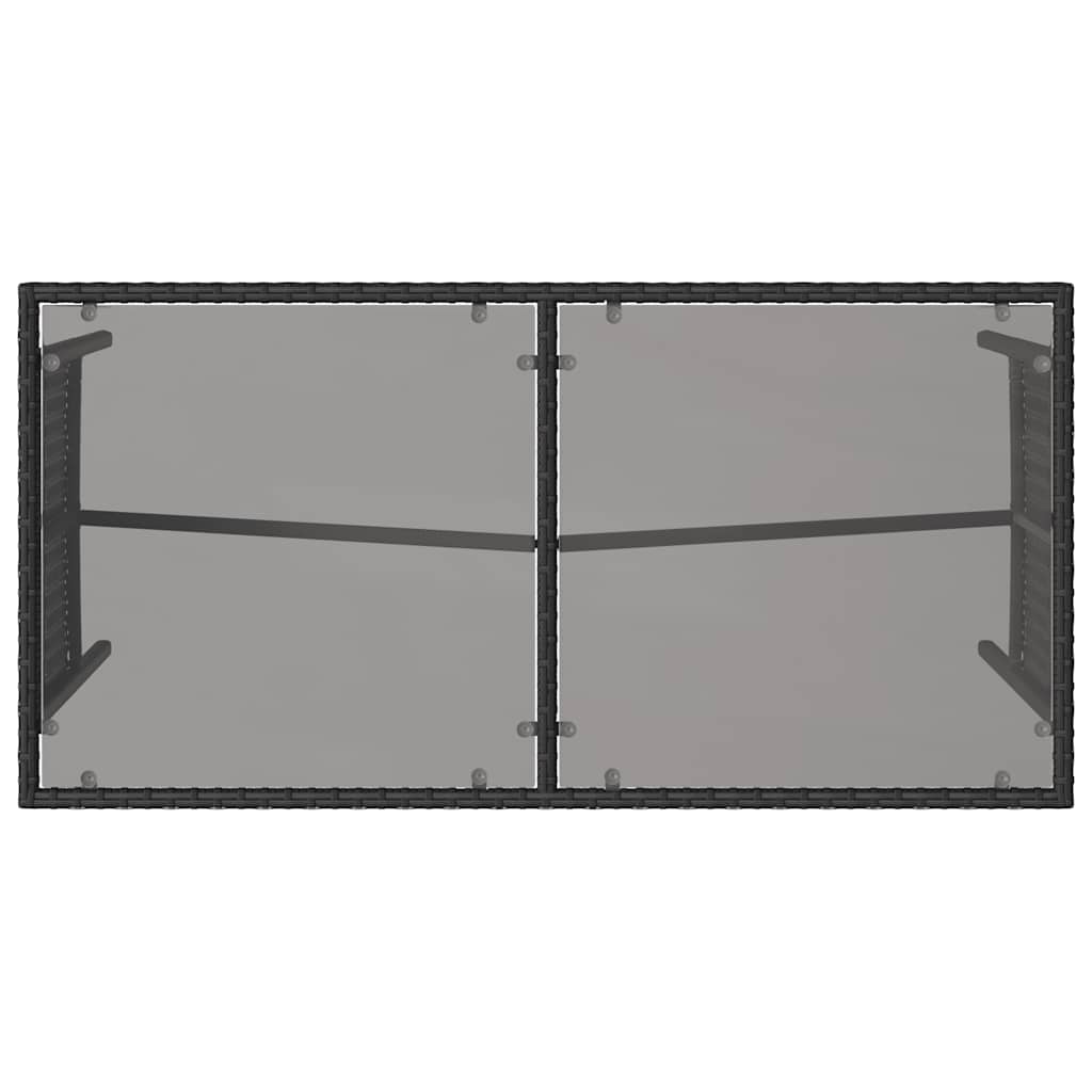 vidaXL Σετ Τραπεζαρίας Κήπου 3 τεμ. Μαύρο Συνθετικό Ρατάν με Μαξιλάρια