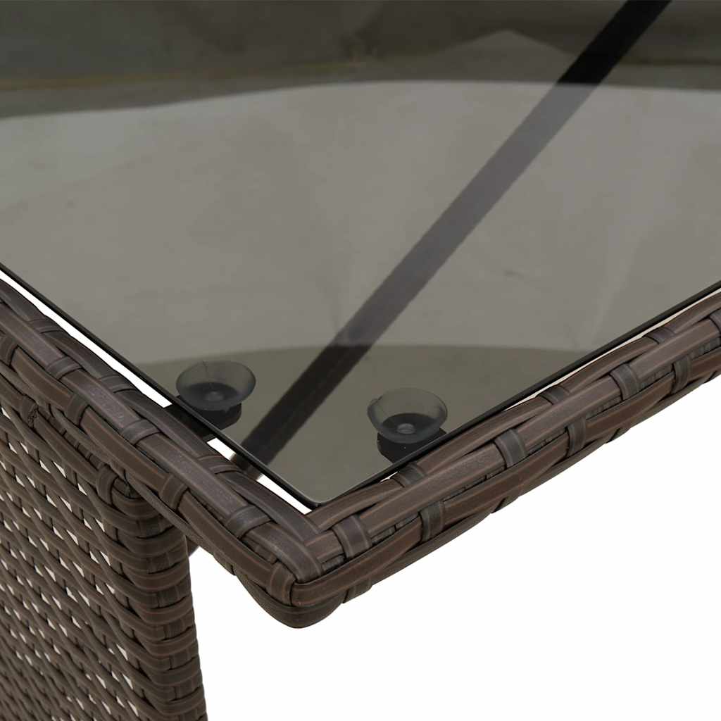 vidaXL Σετ Τραπεζαρίας Κήπου 3 τεμ. Καφέ Συνθετικό Ρατάν με Μαξιλάρια