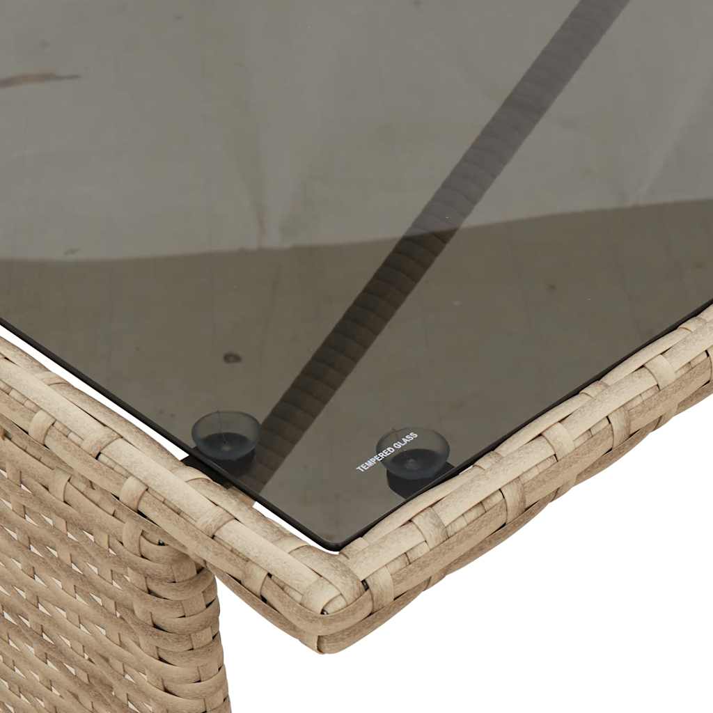 vidaXL Σετ Τραπεζαρίας Κήπου 3 τεμ. Μπεζ Συνθετικό Ρατάν με Μαξιλάρια