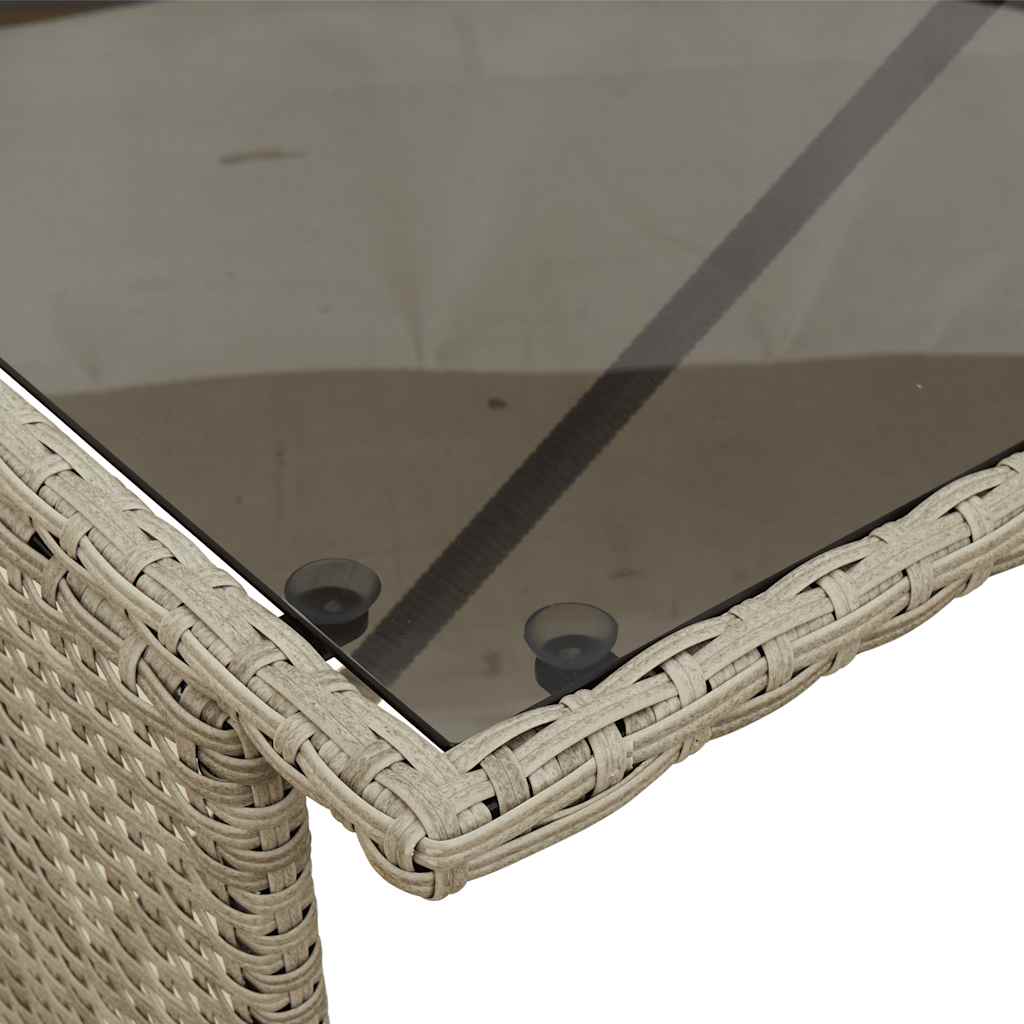 vidaXL Σετ Τραπεζαρίας Κήπου 3 τεμ. Αν. Γκρι Συνθ. Ρατάν με Μαξιλάρια