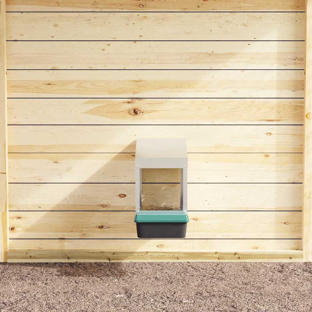 vidaXL Κουτί Φωλιάς Κοτόπουλων με 1 Θήκη, Επιτοίχιο, από Γαλβανισμένο Ατσάλι