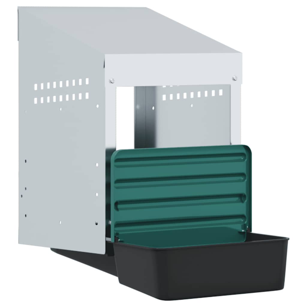 vidaXL Κουτί Φωλιάς Κοτόπουλων με 1 Θήκη, Επιτοίχιο, από Γαλβανισμένο Ατσάλι