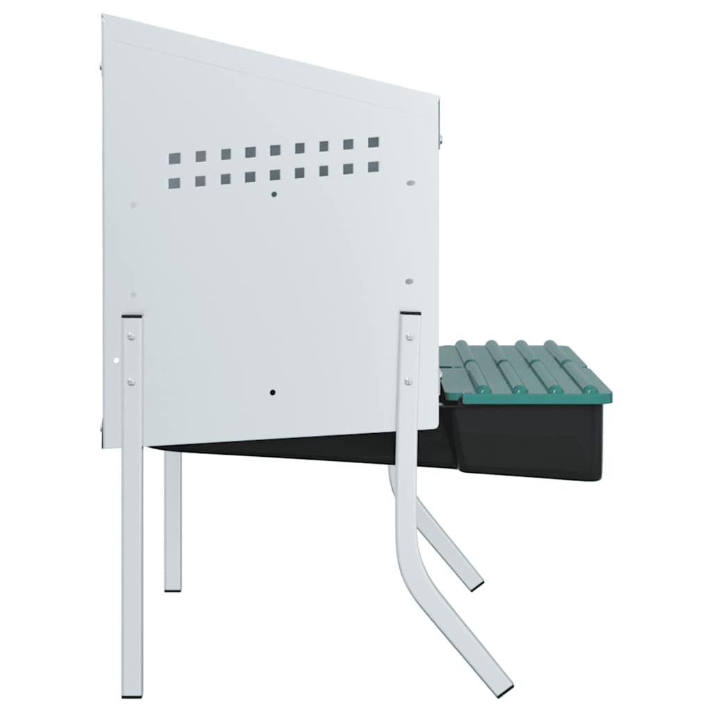 vidaXL Κουτί Φωλιάς Κοτόπουλων με 2 Θέσεις και Πόδια από Γαλβανισμένο Ατσάλι