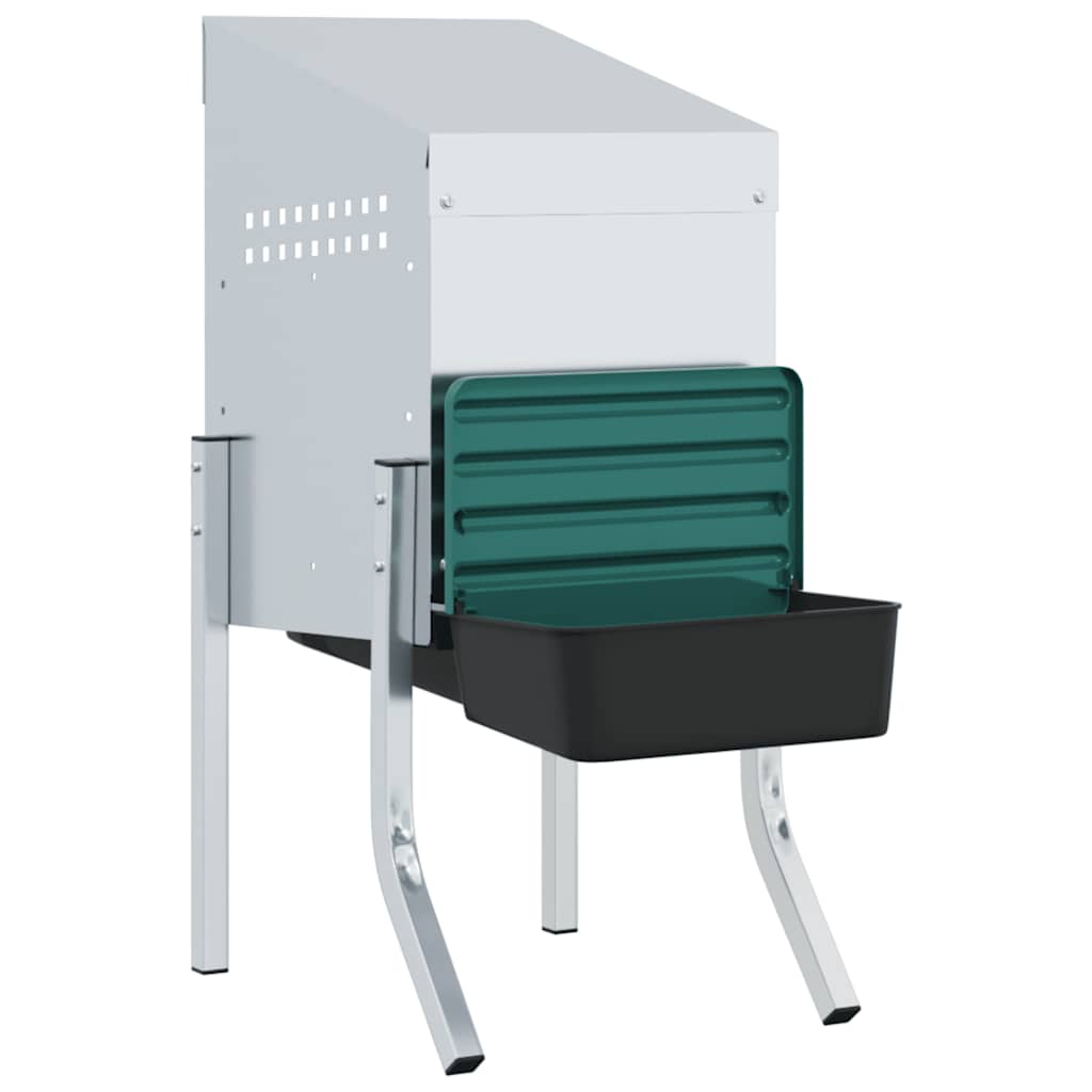 vidaXL Κουτί Φωλιάς Κοτόπουλων με 1 Θήκη και Πόδια από Γαλβανισμένο Ατσάλι