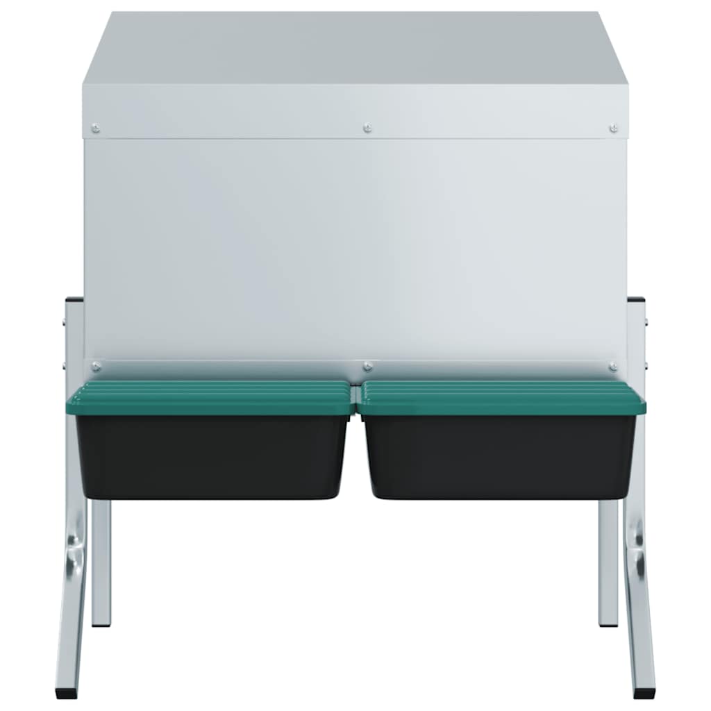 vidaXL Κουτί Φωλιάς Κοτόπουλων με 2 Θέσεις και Πόδια από Γαλβανισμένο Ατσάλι