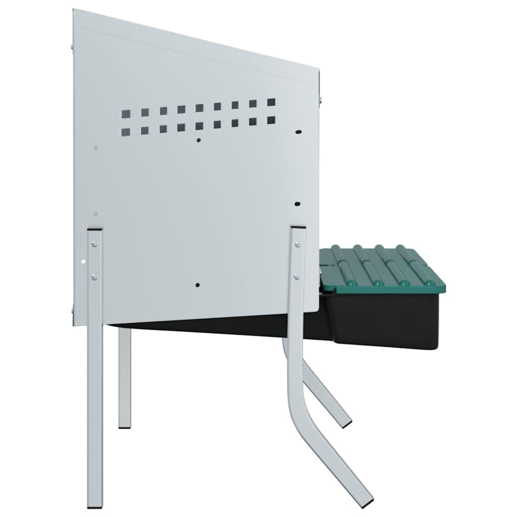 vidaXL Κουτί Φωλιάς Κοτόπουλων με 2 Θέσεις και Πόδια από Γαλβανισμένο Ατσάλι