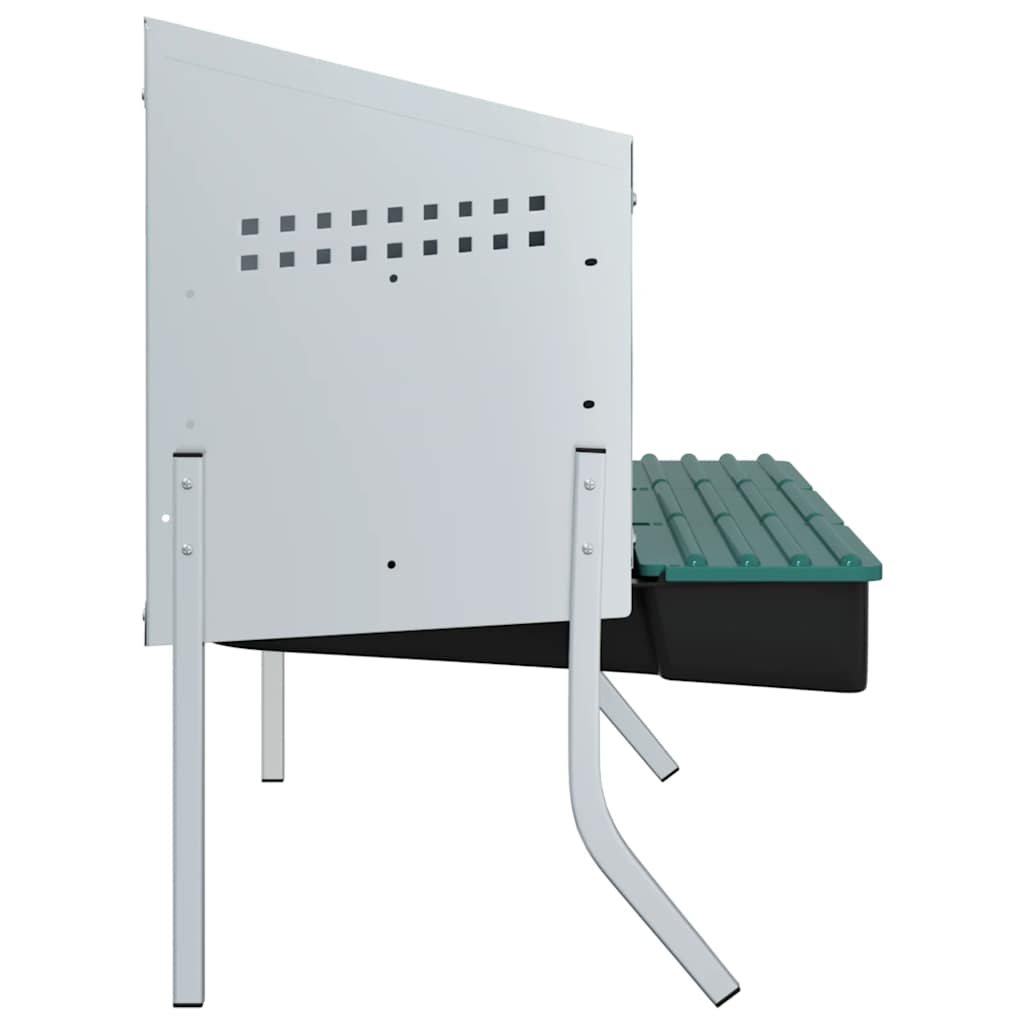 vidaXL Κουτί Φωλιάς Κοτόπουλων 3 Χωρητικών Με Πόδια από Γαλβανισμένο Ατσάλι