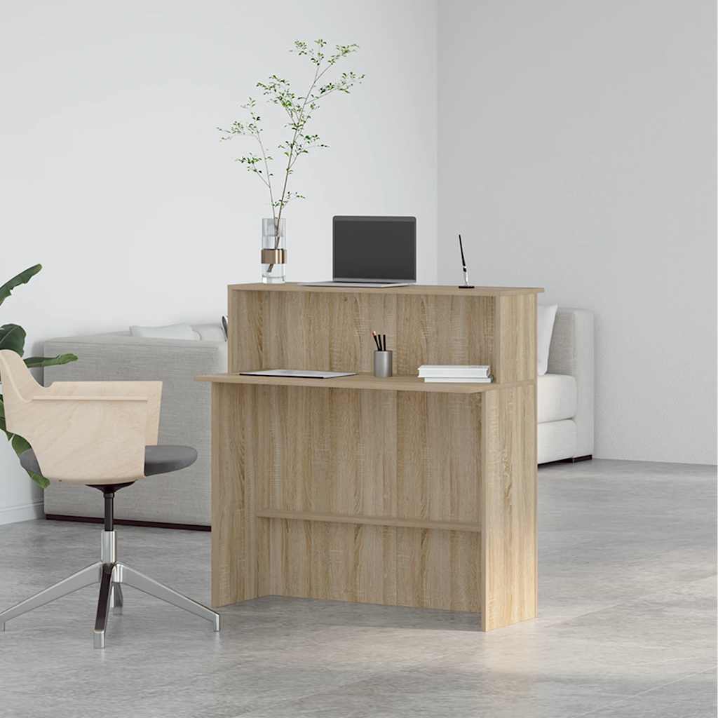 vidaXL Γραφείο υποδοχής Sonoma Δρυς 100x50x103,5εκ. Επεξεργασμένο Ξύλο