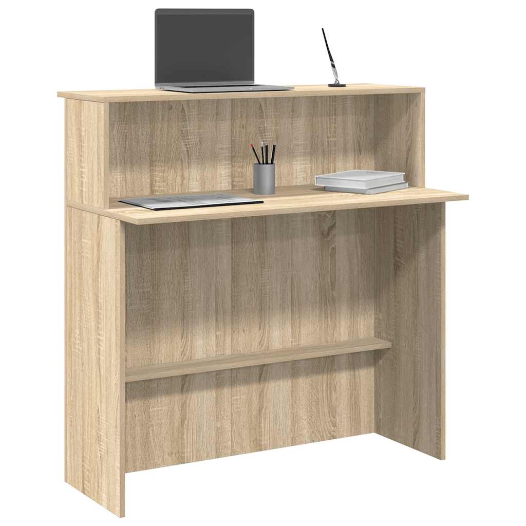 vidaXL Γραφείο υποδοχής Sonoma Δρυς 100x50x103,5εκ. Επεξεργασμένο Ξύλο
