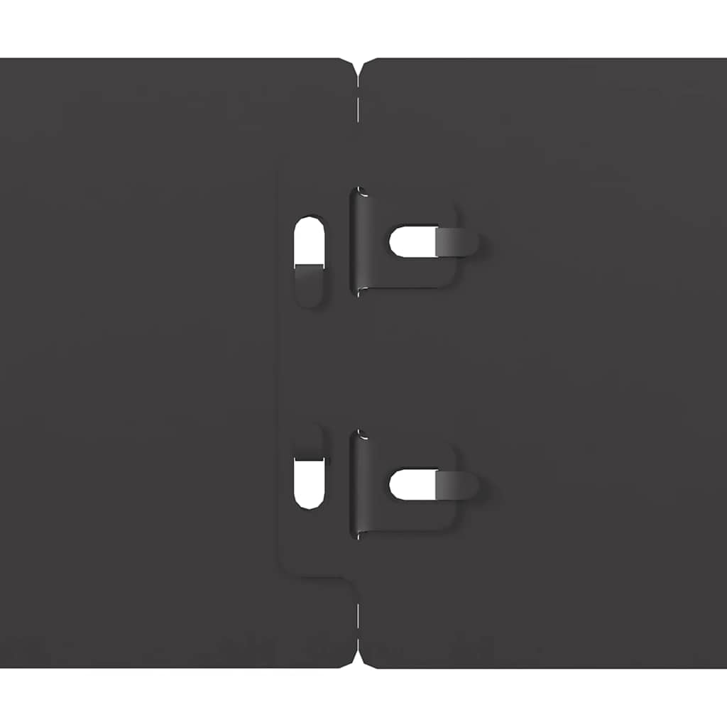 vidaXL Περιφράξεις γκαζόν 10 τεμάχια Μαύρο από χάλυβα ψυχρής έλασης