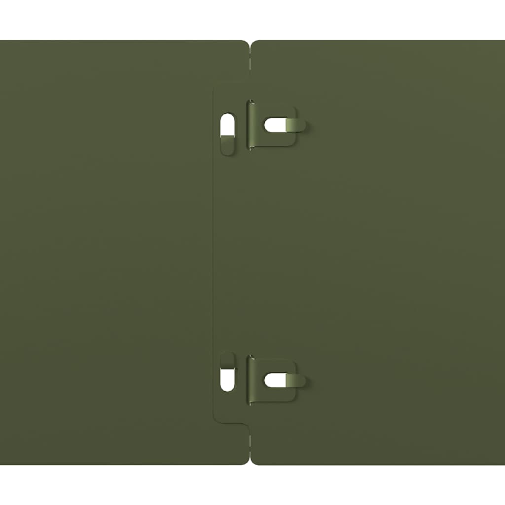 vidaXL Περιφράξεις γκαζόν 10 τεμάχια Ελαιοπράσινο 15x103 cm