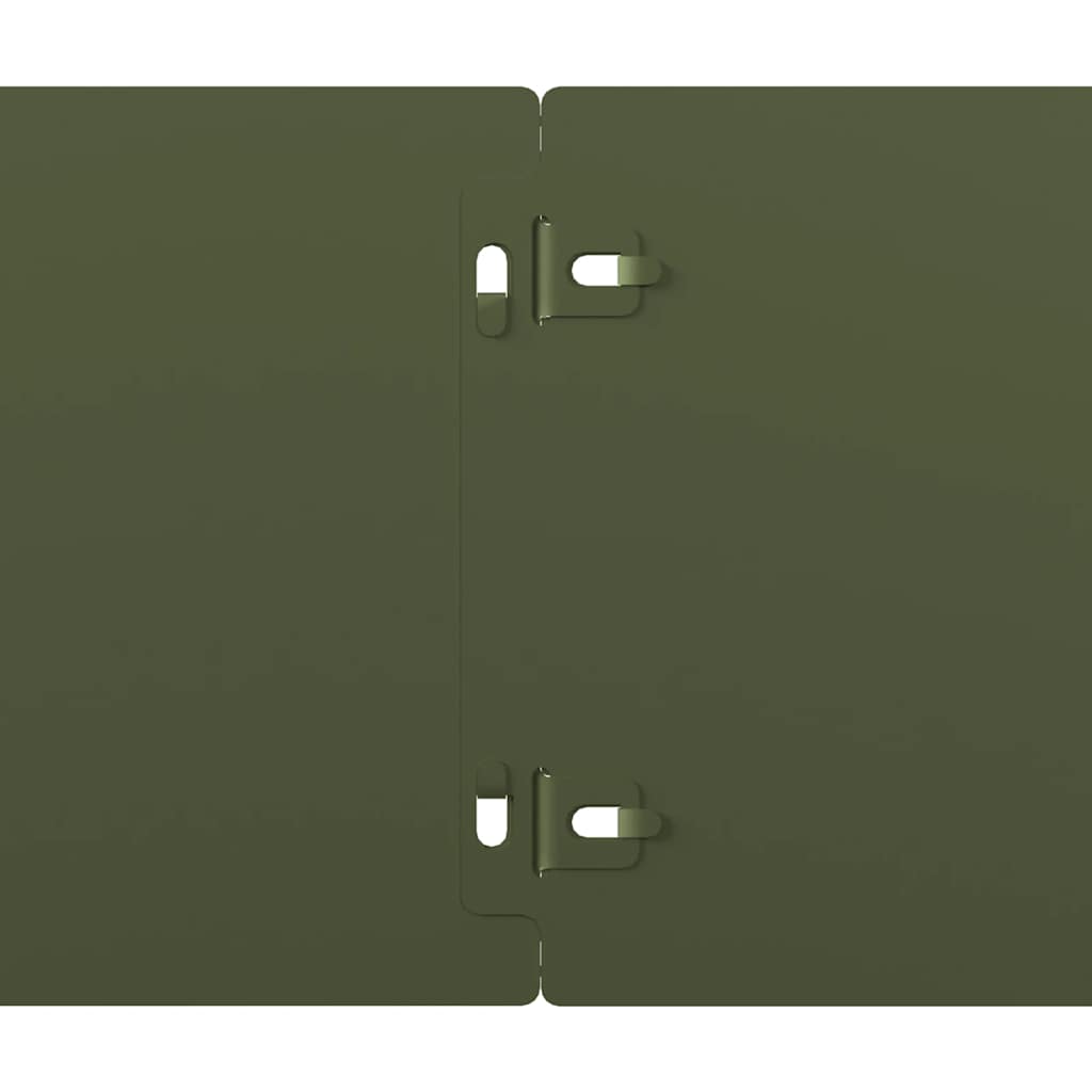 vidaXL Περιφράξεις γκαζόν 50 τεμάχια Ελαιοπράσινο 15x103 cm