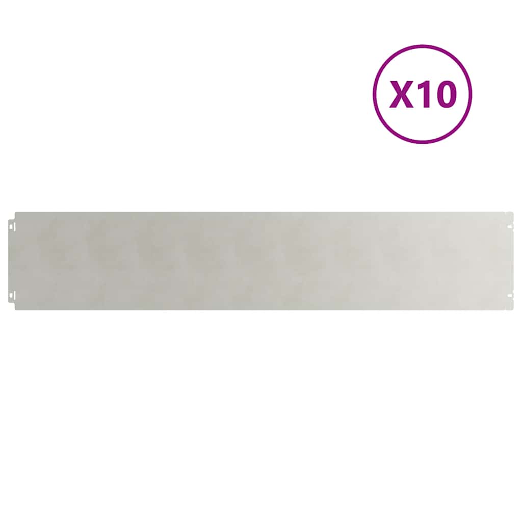 vidaXL Περίγραμμα γκαζόν 10 τμχ. 20 x 103 cm Ανοξείδωτο Ατσάλι Ασημί