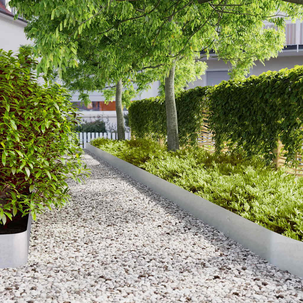 vidaXL Περιφράξεις γκαζόν 10 τεμάχια 20x103 cm από γαλβανισμένο χάλυβα