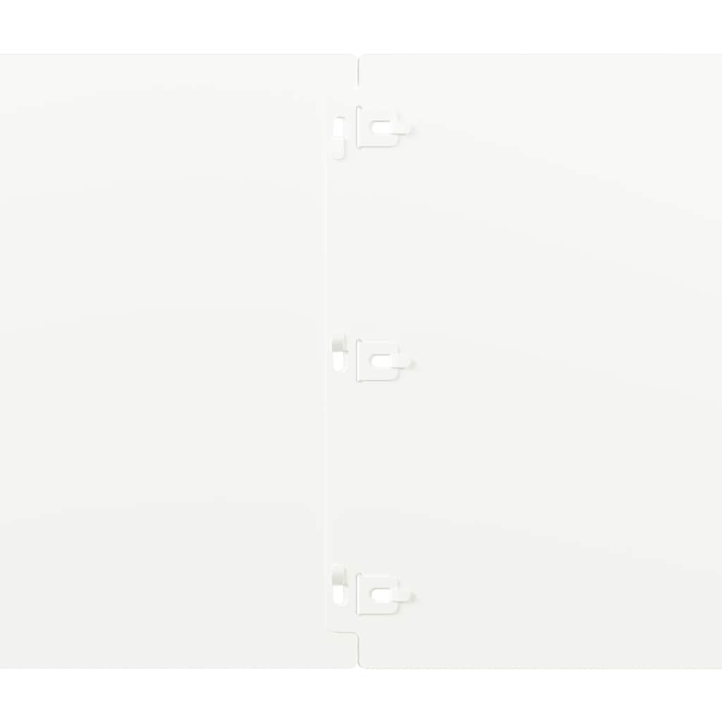 vidaXL Περιφράξεις γκαζόν 10 τεμάχια Λευκό από χάλυβα ψυχρής έλασης