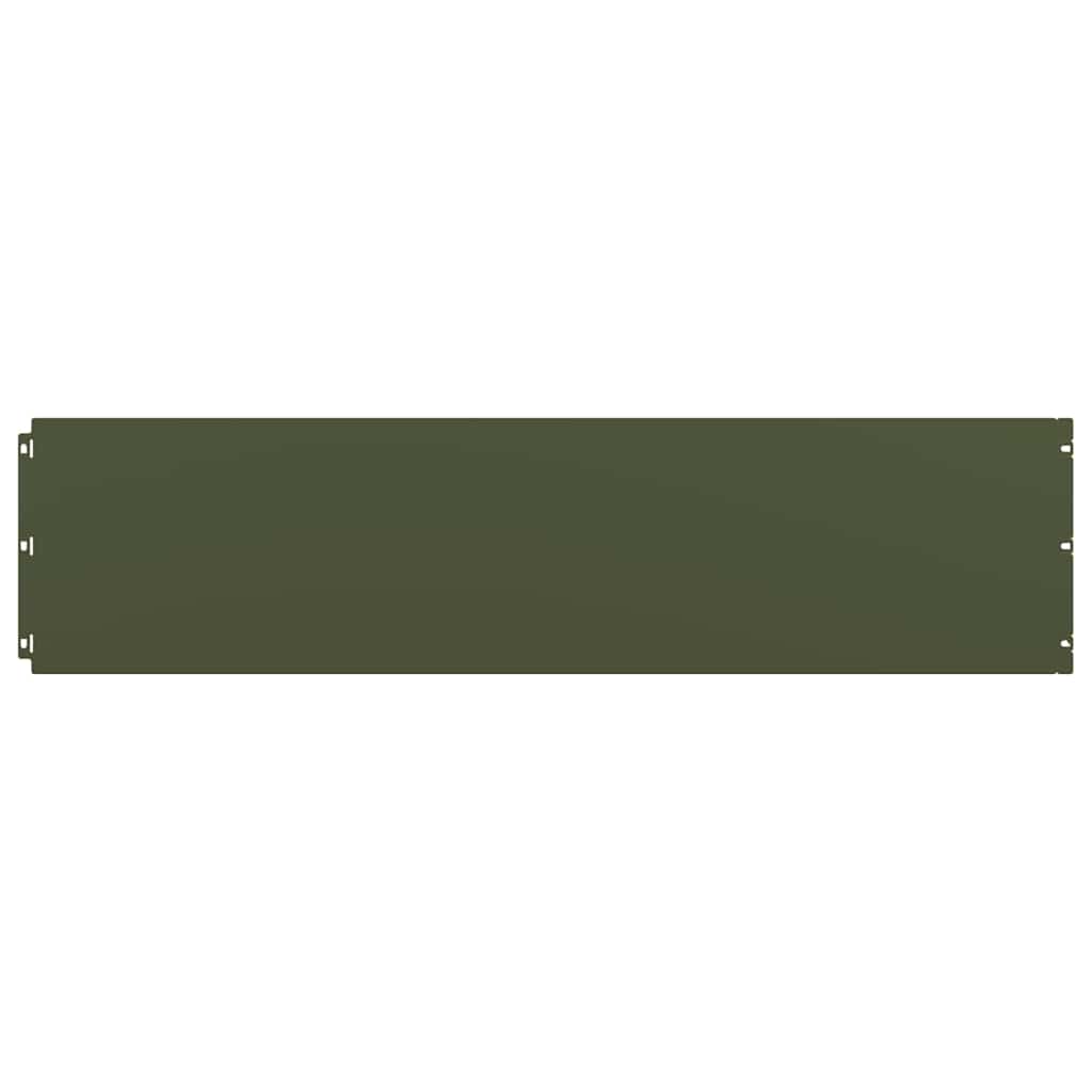 vidaXL Περιφράξεις γκαζόν 10 τεμάχια Ελαιοπράσινο 25x103 cm