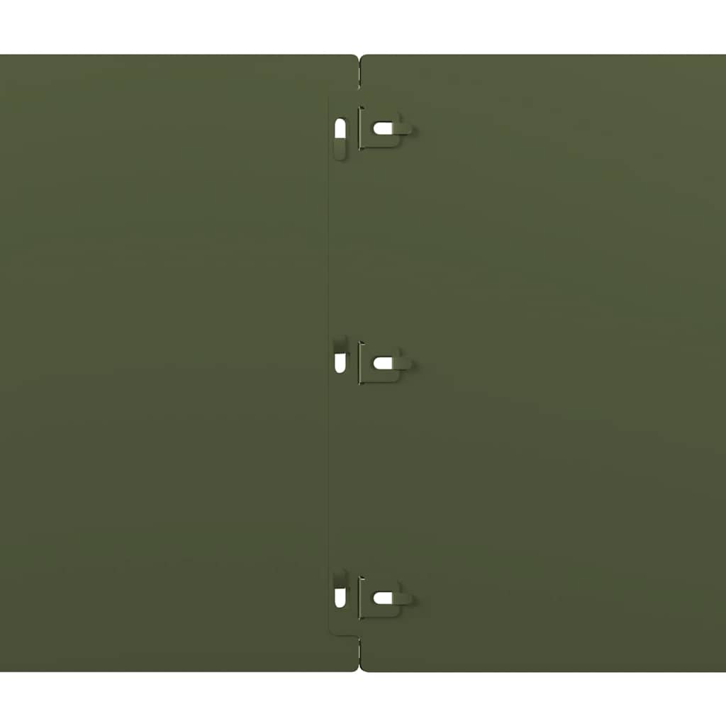 vidaXL Περιφράξεις γκαζόν 10 τεμάχια Ελαιοπράσινο 25x103 cm