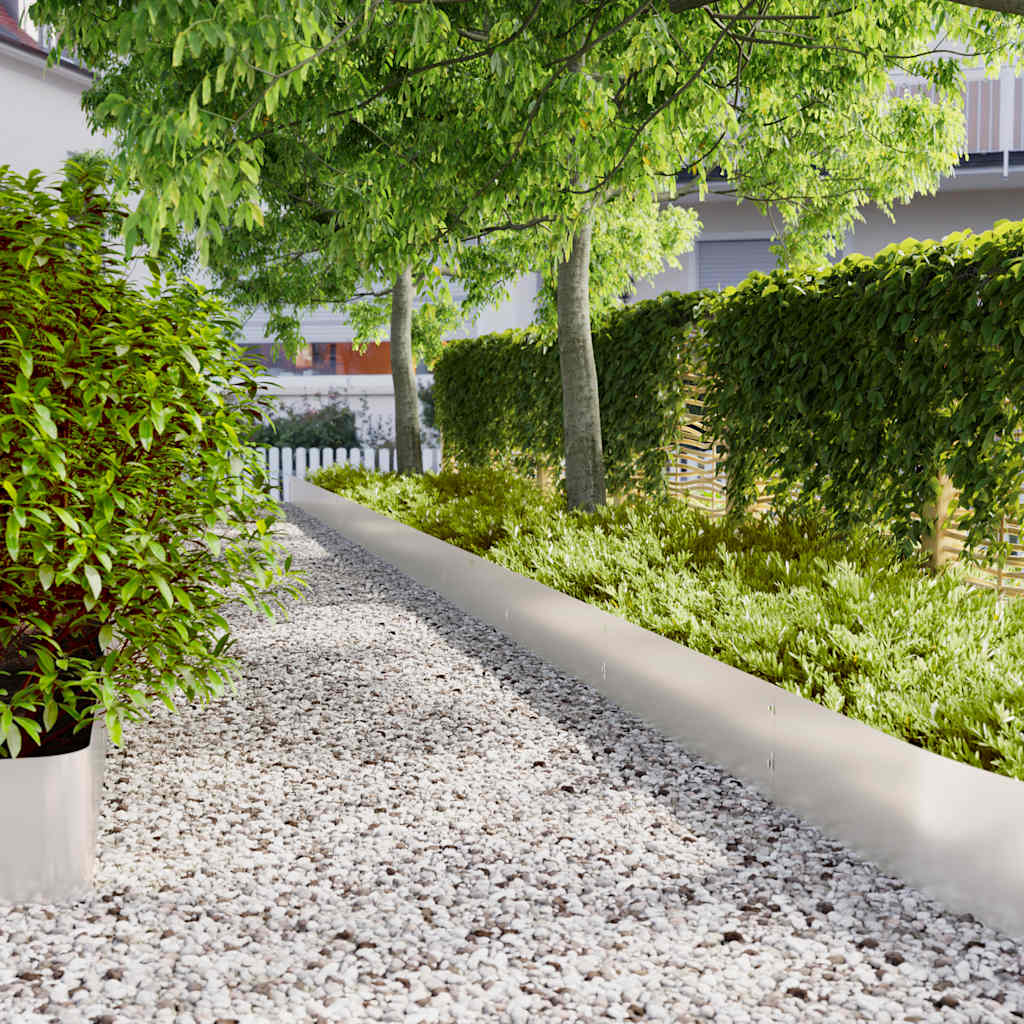 vidaXL Περιφράξεις γκαζόν 20 τεμάχια 25x103 cm από ανοξείδωτο ατσάλι