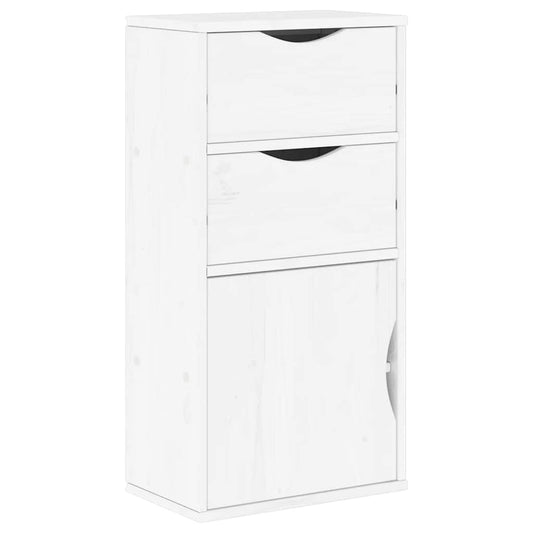vidaXL Συρταριέρα με Συρτάρια ODDA Λευκό 40x24x79εκ. Μασίφ Ξύλο Πεύκου