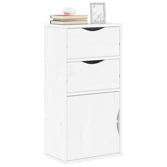 vidaXL Συρταριέρα με Συρτάρια ODDA Λευκό 40x24x79εκ. Μασίφ Ξύλο Πεύκου