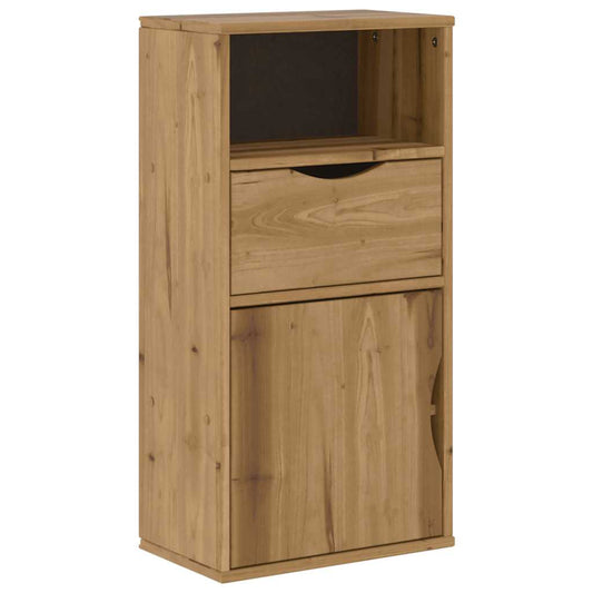 vidaXL Συρταριέρα με Συρτάρι ODDA 40x24x79 εκ. από Μασίφ Ξύλο Πεύκου