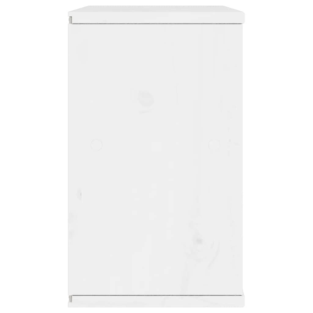 vidaXL Ντουλάπι τηλεόρασης ODDA Λευκό 79x24x40 εκ. Μασίφ Ξύλο Πεύκου