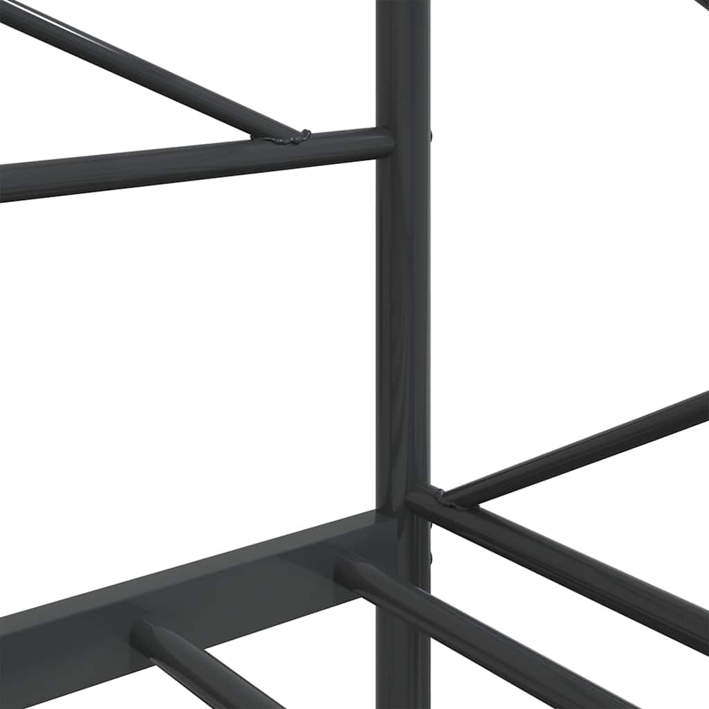 vidaXL Κρεβάτι ημέρας χωρίς στρώμα Μαύρο 80x200 cm Ατσάλι
