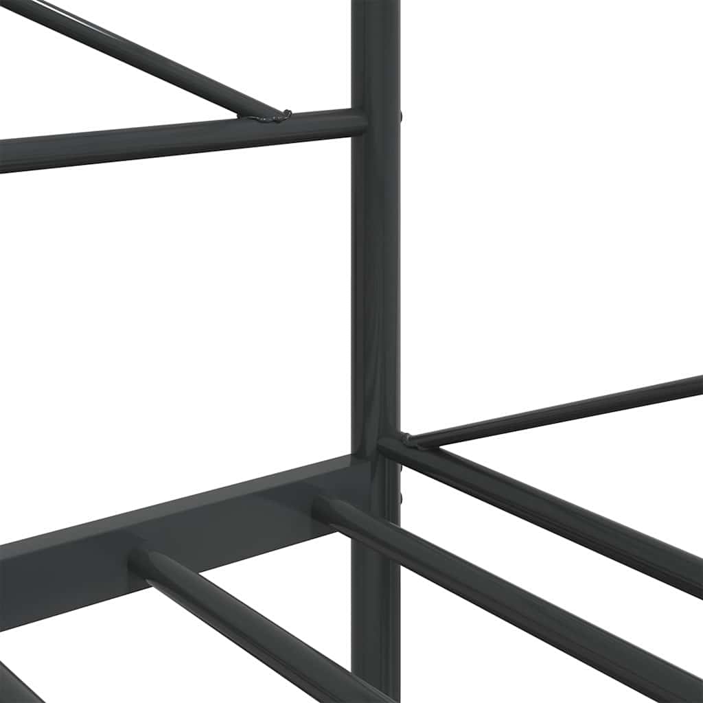 vidaXL Κρεβάτι ημέρας χωρίς στρώμα Μαύρο 100x190 cm Ατσάλι