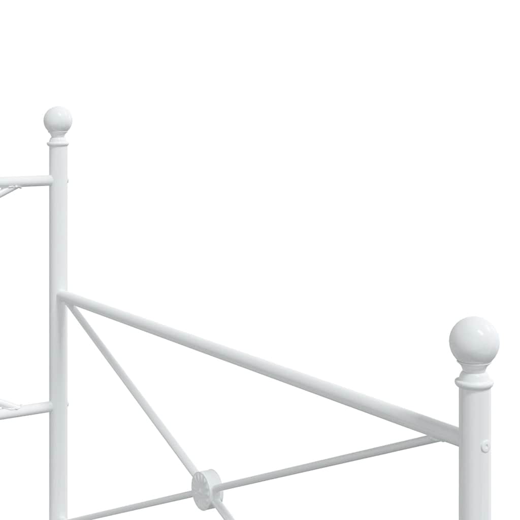 vidaXL Κρεβάτι ημέρας χωρίς στρώμα Λευκό 100x200 cm Ατσάλι