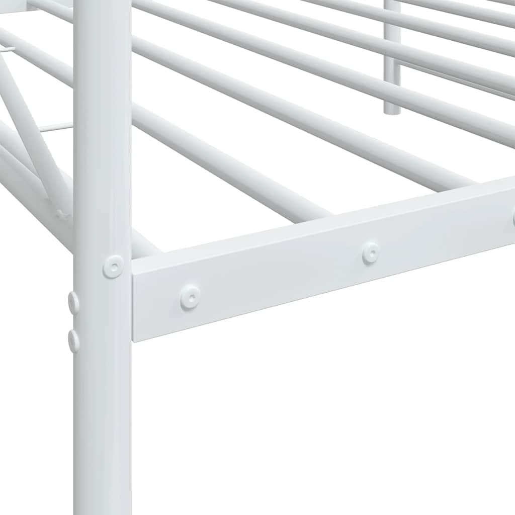 vidaXL Κρεβάτι ημέρας χωρίς στρώμα Λευκό 100x200 cm Ατσάλι
