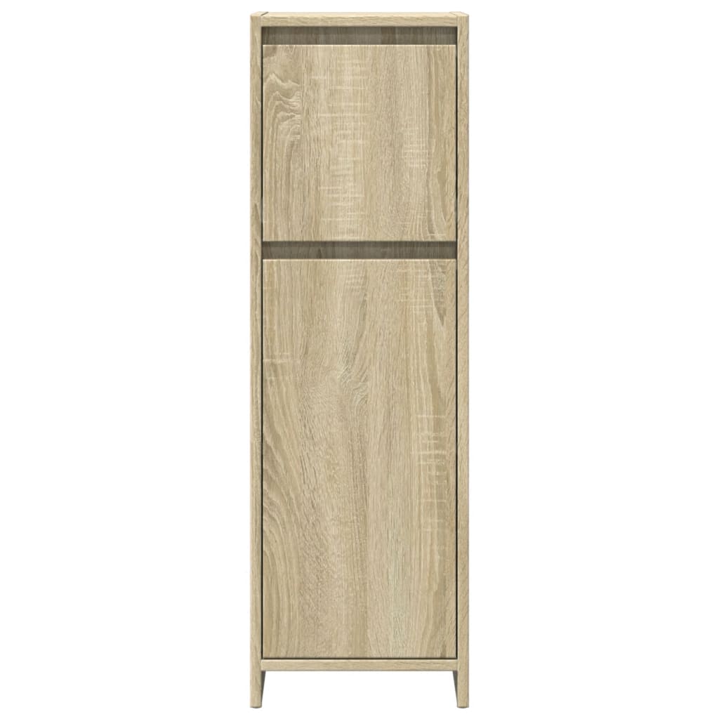 vidaXL Σετ Επίπλων Μπάνιου 3 Τεμαχίων Sonoma Δρυς Επεξεργασμένο Ξύλο