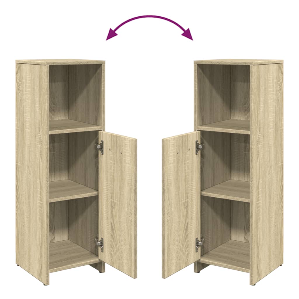 vidaXL Σετ Επίπλων Μπάνιου 4 Τεμαχίων Sonoma Δρυς Επεξεργασμένο Ξύλο