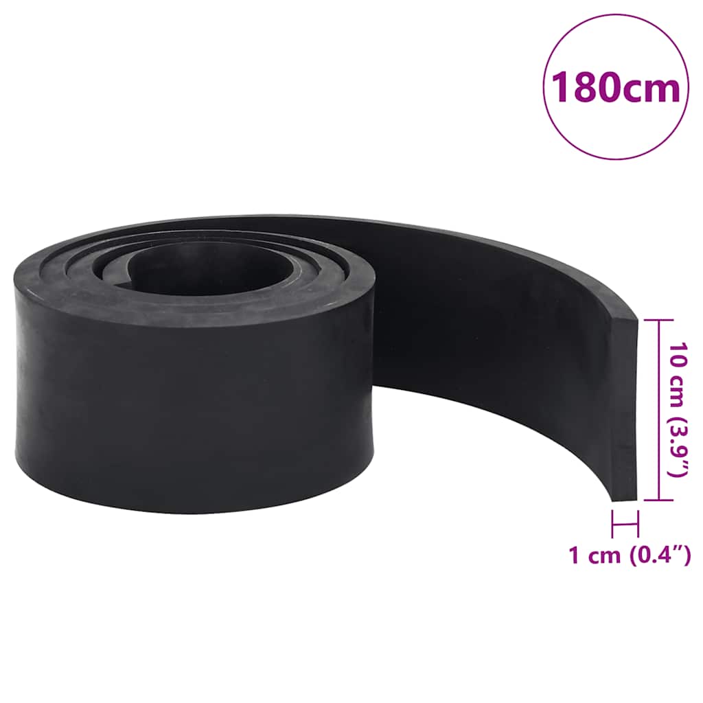vidaXL Ελαστική Άκρη για Εκχιονιστικό Μαύρο 180x10x1 εκ.