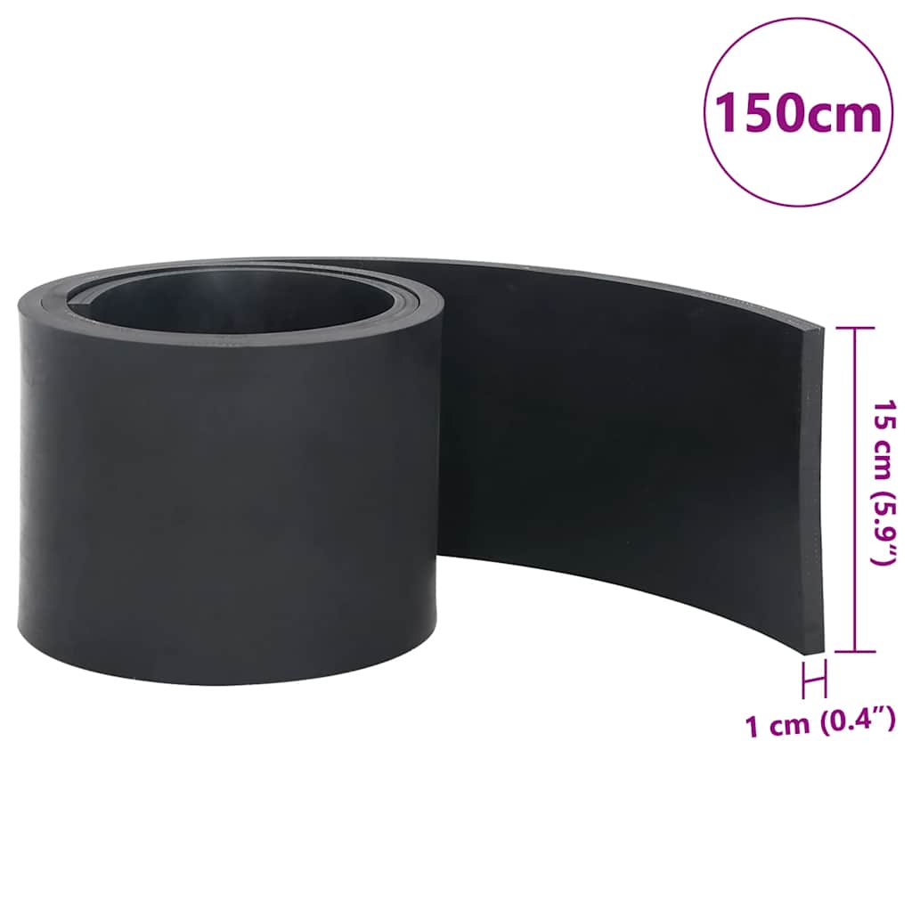 vidaXL Ελαστική Άκρη για Εκχιονιστικό Μαύρο 150x15x1 εκ.