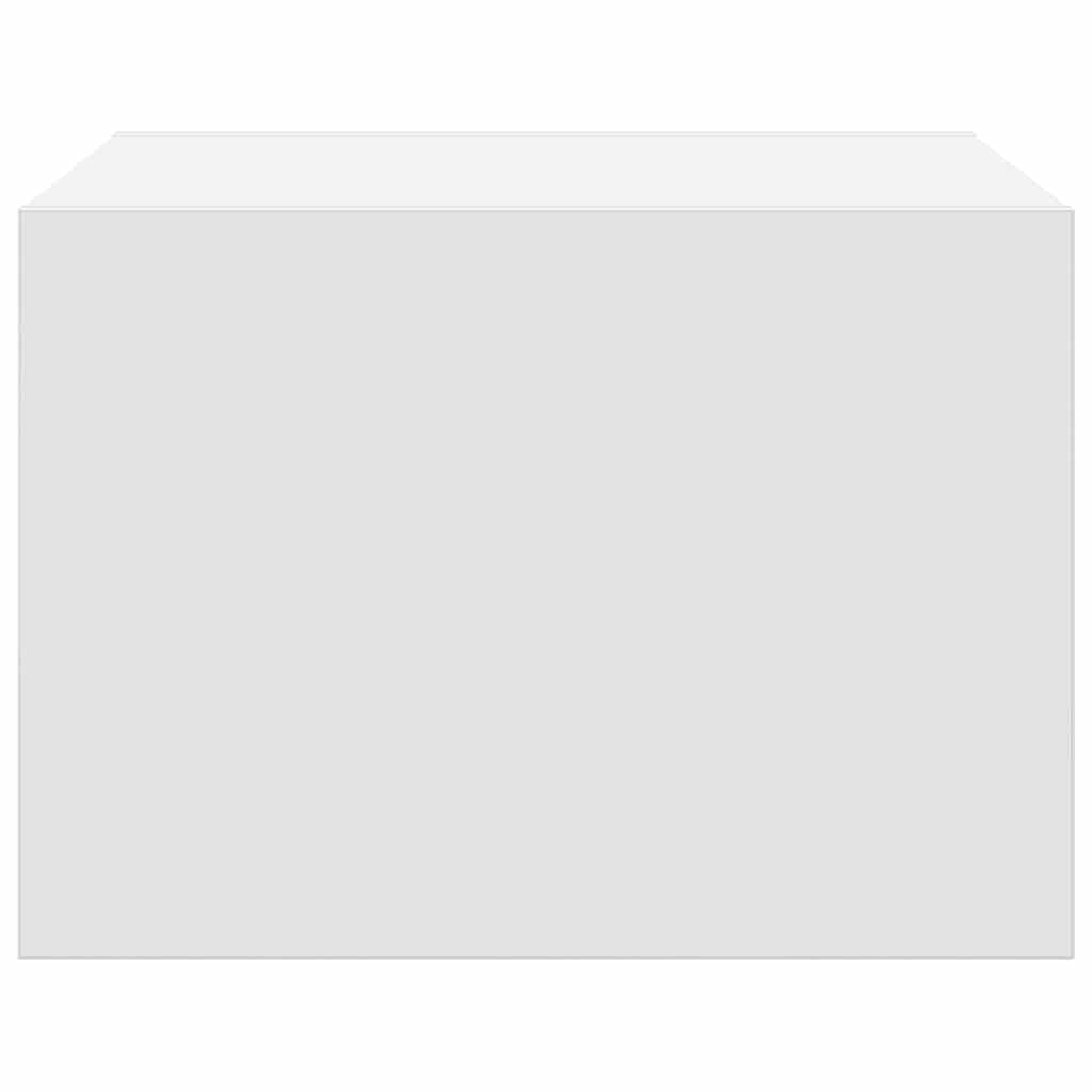 vidaXL Κομοδίνο Επιτοίχιο με Φώτα LED Λευκό