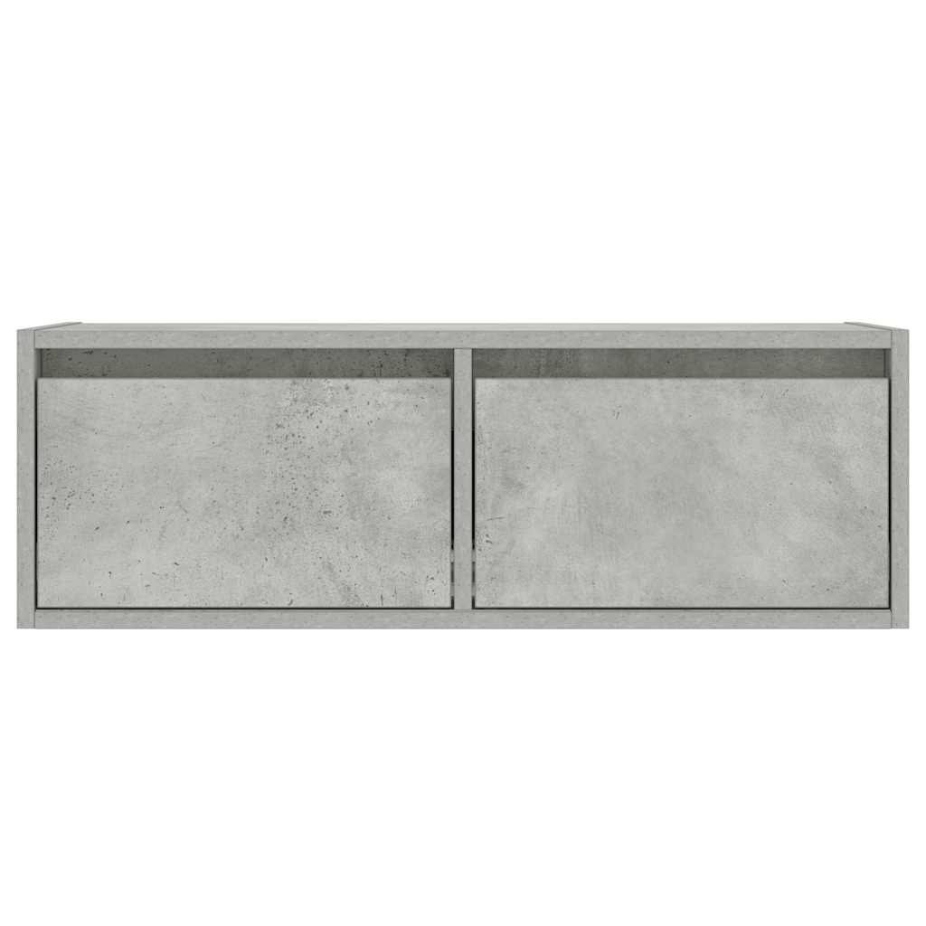 vidaXL Έπιπλο Τηλεόρασης με LED Γκρι Σκυροδέματος 75x35,5x25 εκ.