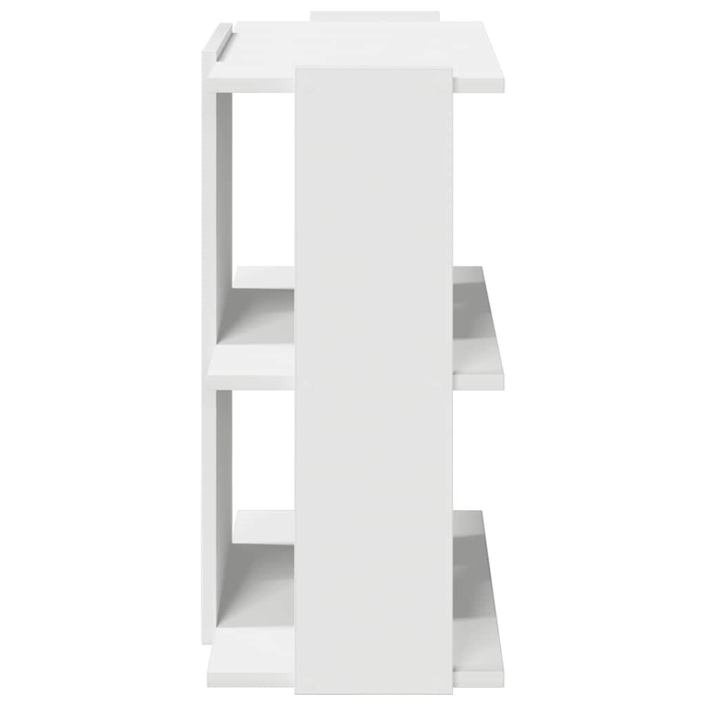 vidaXL Βιβλιοθήκη 3 επιπέδων Λευκό 60x30x60 cm Ξύλινη κατασκευή