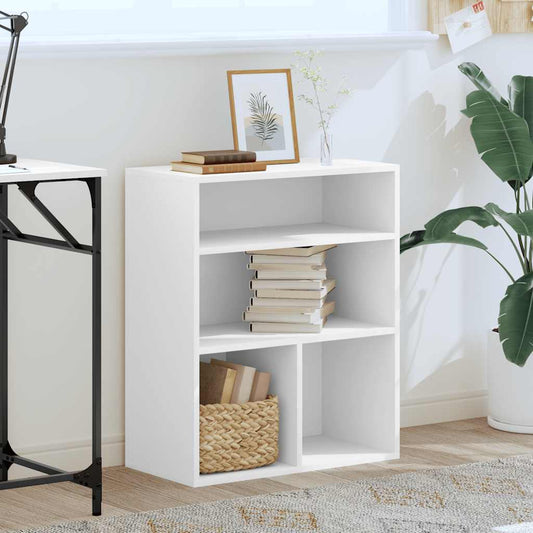 vidaXL Βιβλιοθήκη με 5 Ράφια Λευκή 60x30x71,5 εκ. Επεξεργασμένο Ξύλο