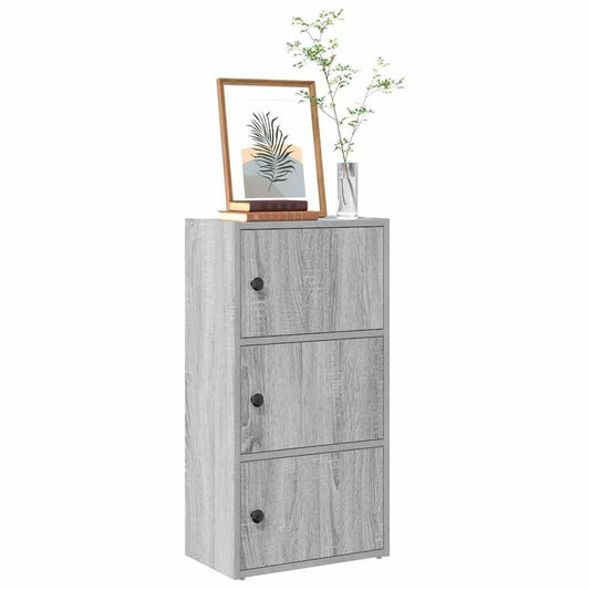 vidaXL Βιβλιοθήκη Γκρι Sonoma 40x24x77 εκ. από Επεξεργασμένο Ξύλο
