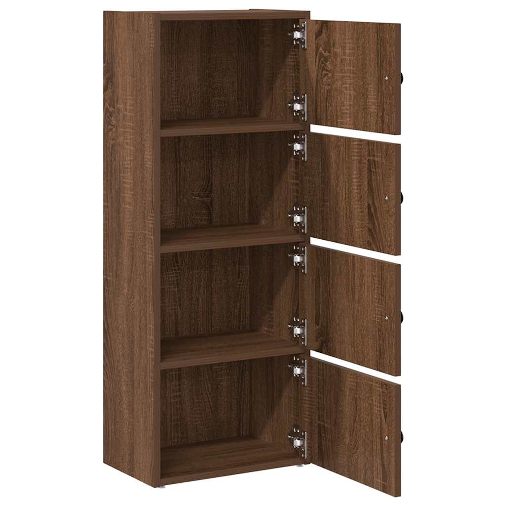 vidaXL Βιβλιοθήκη Καφέ Δρυς 40x24x102 εκ. από Επεξεργασμένο Ξύλο
