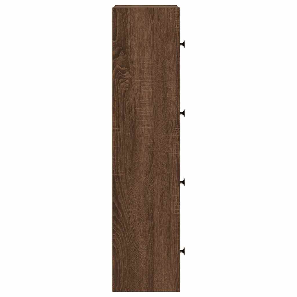 vidaXL Βιβλιοθήκη Καφέ Δρυς 40x24x102 εκ. από Επεξεργασμένο Ξύλο