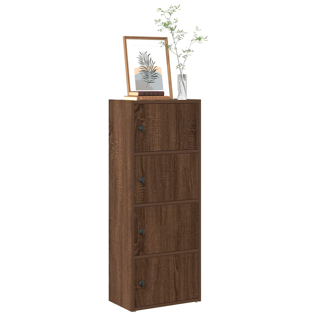 vidaXL Βιβλιοθήκη Καφέ Δρυς 40x24x102 εκ. από Επεξεργασμένο Ξύλο