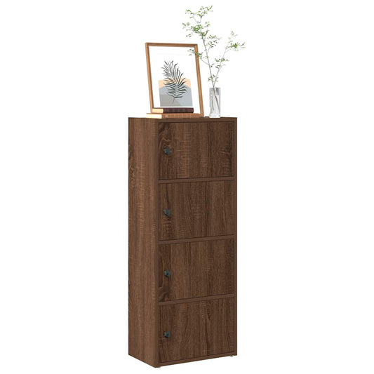 vidaXL Βιβλιοθήκη Καφέ Δρυς 40x24x102 εκ. από Επεξεργασμένο Ξύλο