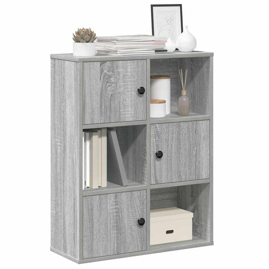 vidaXL Βιβλιοθήκη Γκρι Sonoma 60x24x76,5 εκ. από Επεξεργασμένο Ξύλο